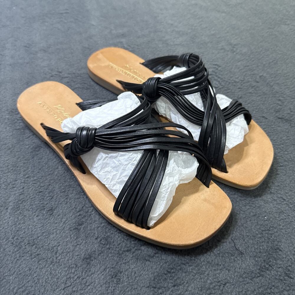 Womens Sandals Matisse Anthropologie Mystic Straps Black Leather Size 7M
